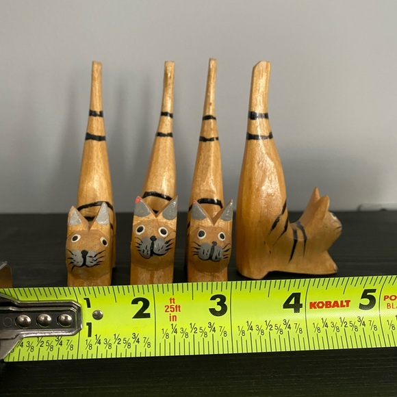 Wooden Cats (Set of 4) - Picture 9 of 9